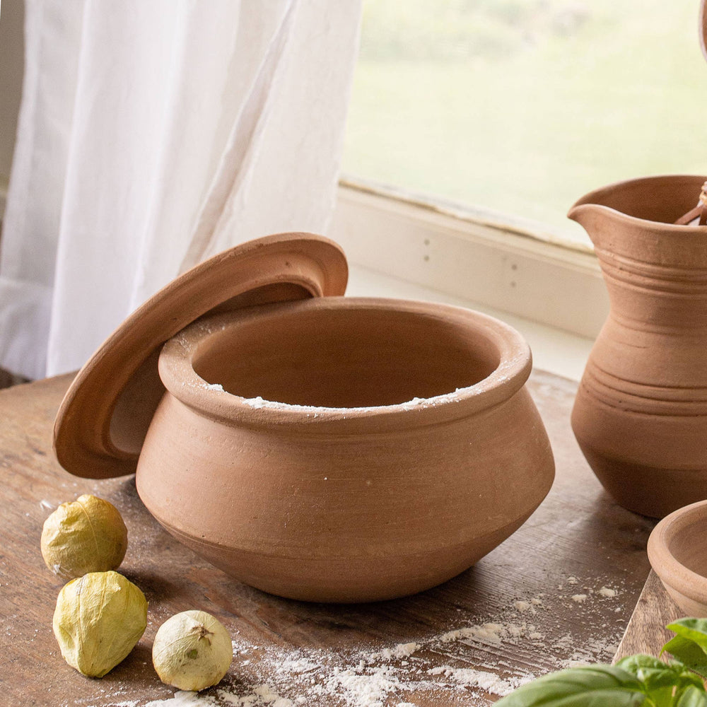 SALE - Ezekiel Natural Terracotta Serving Pot with Lid