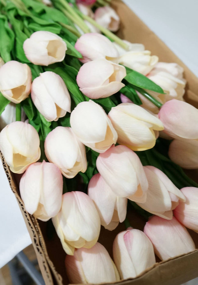 Latex Real Touch Tulips Spring Home Wedding Flower Set of 10
