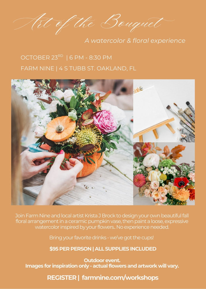 Art of The Bouquet: A Watercolor & Floral Experience - October 23rd