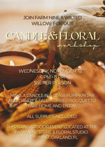 Fall Candle Making & Floral Design Workshop - November 12th