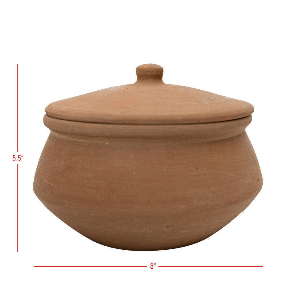 SALE - Ezekiel Natural Terracotta Serving Pot with Lid