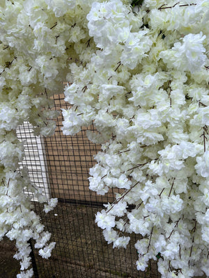 White Cherry Blossom Garland, Cherry Blossom Arch, Blossom: 5 Feet