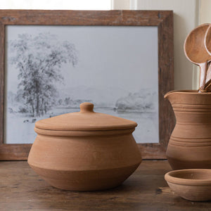 SALE - Ezekiel Natural Terracotta Serving Pot with Lid