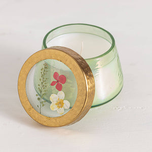 Tomato Vine Small Watercolor Pressed Floral Candle